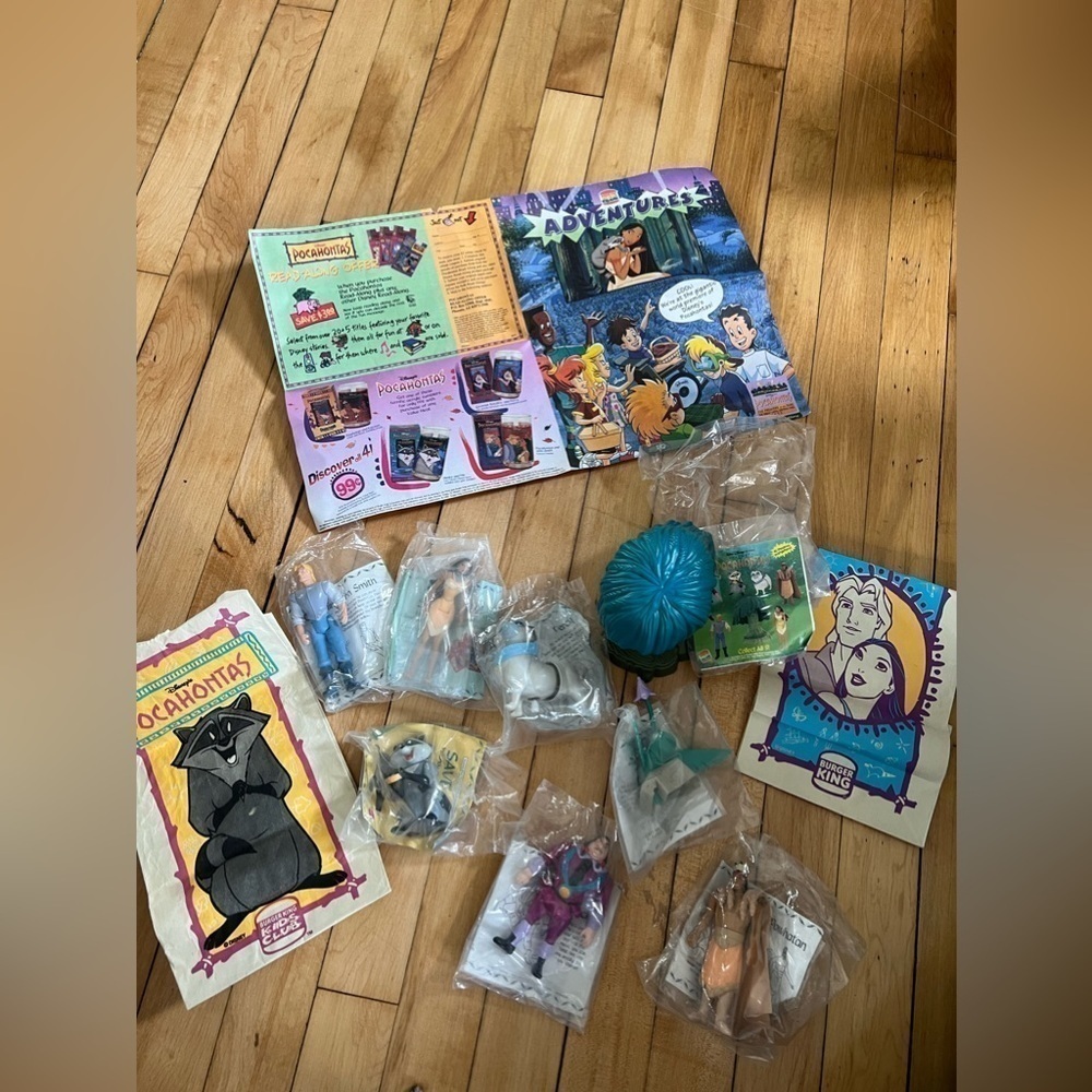 Disney Pocahontas vintage 1995 Burger King toy collectable set of figures
